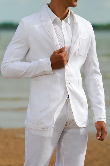 Bespoke linen summer suit
