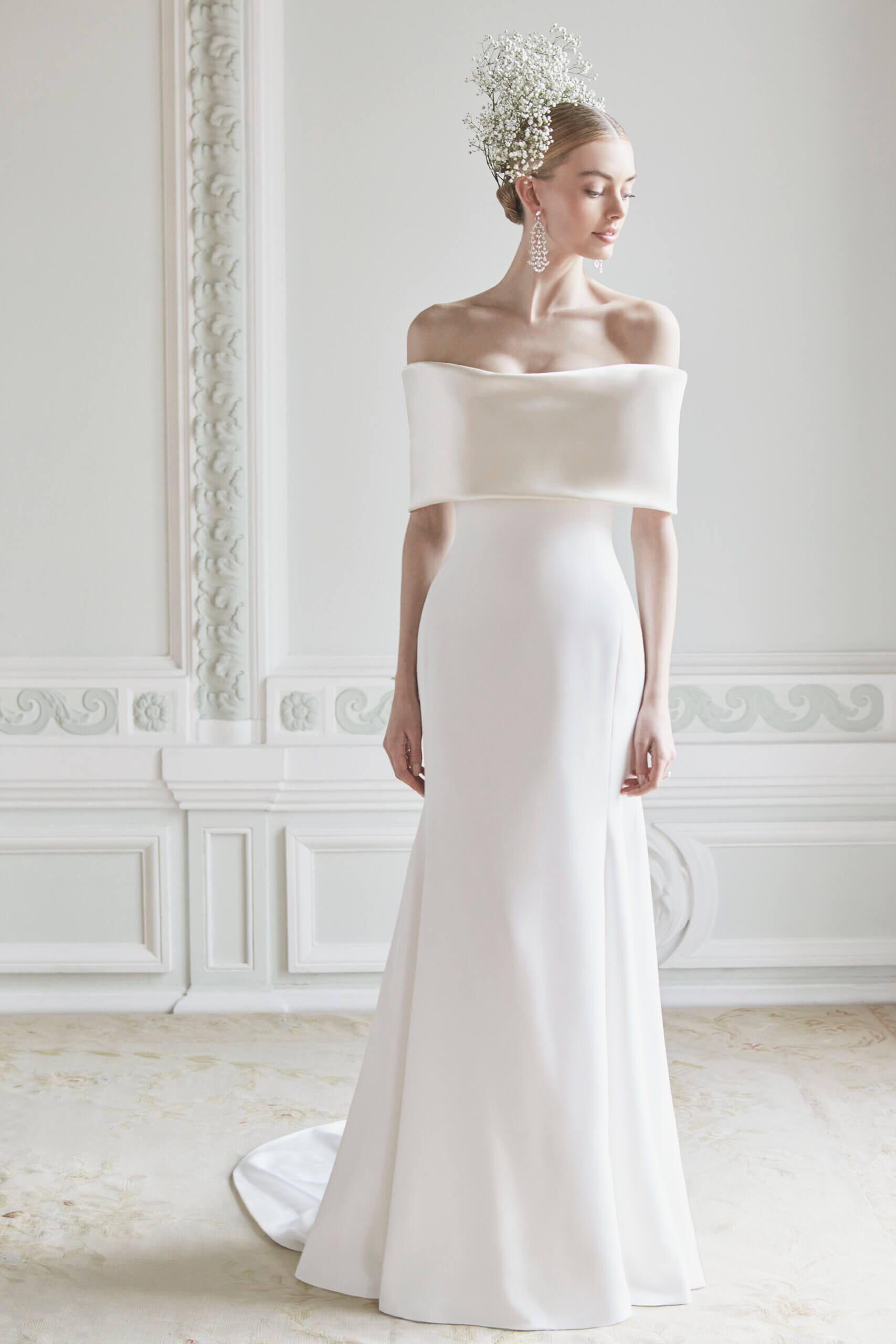 Couture minimalist satin gown