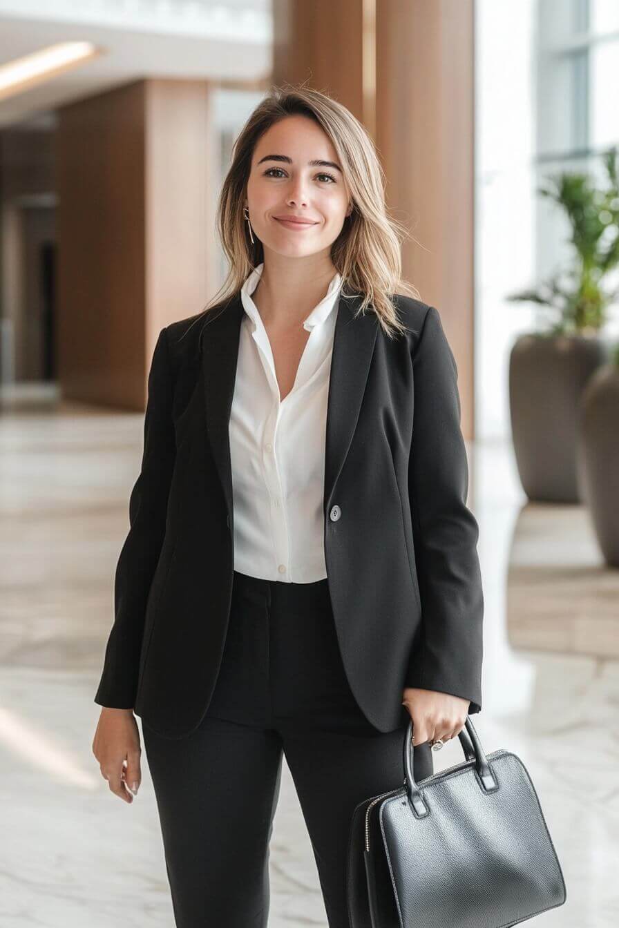 Coordinated business travel wardrobe